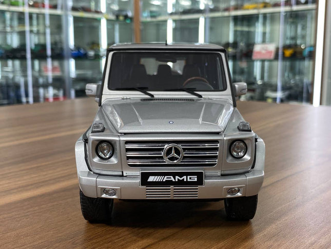 AutoArt Mercedes-Benz G 55 AMG 2009 Silver 1:18 Diecast Model Car - studio product photo of the scale model