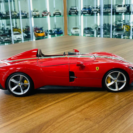 Bburago Ferrari Monza SP1 2018 1:18 Scale Diecast Model Car Red - collectible scale model car