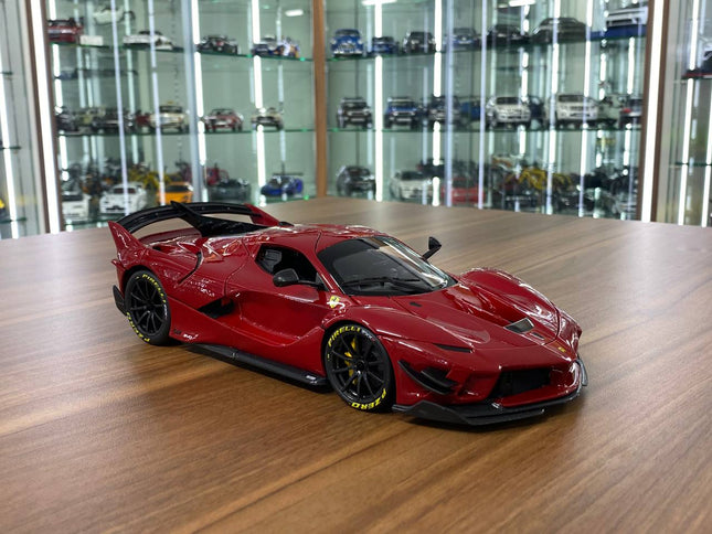 Bburago Ferrari FXX-K EVO 1/18 Red Diecast Model Car - detailed collector display model