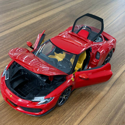 Bburago Ferrari 296 GTB 1/18 Red Diecast Model Car - scale model collectible piece