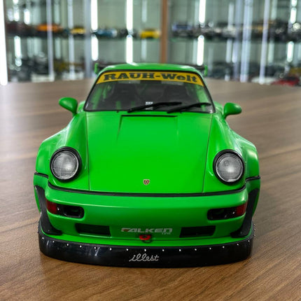 Solido 1/18 Diecast Porsche 964 RWB - PANDORA ONE 2011 Green - studio product photo of the scale model