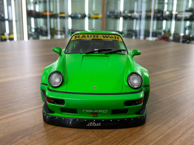 Solido 1/18 Diecast Porsche 964 RWB - PANDORA ONE 2011 Green - studio product photo of the scale model