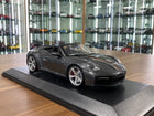 Minichamps 1/18 Porsche 911 Carrera 4S Cabriolet 2019 Grey Metallic - detailed collector display model