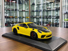 Minichamps 1:18 2019 Porsche 911 GT3 RS Diecast Model Yellow - detailed collector display model