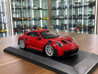 Minichamps Porsche 911 GT3 RS 2023 1:18 Diecast Model Red Silver Wheels - detailed collector display model