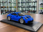 Minichamps Porsche 911 (992) GT3 RS 2023 1:18 Diecast Blue Silver Wheels - detailed collector display model
