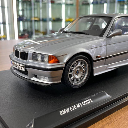 Solido BMW M3 E36 Coupe 1990 1:18 Diecast Model Car Artic Silver - detailed die-cast style model