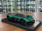 FrontiArt 1:18 Aston Martin Valkyrie British Green Resin Model - detailed collector display model