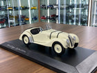 Minichamps BMW 328 Roadster 1938 1:18 White Diecast Model Car - detailed collector display model