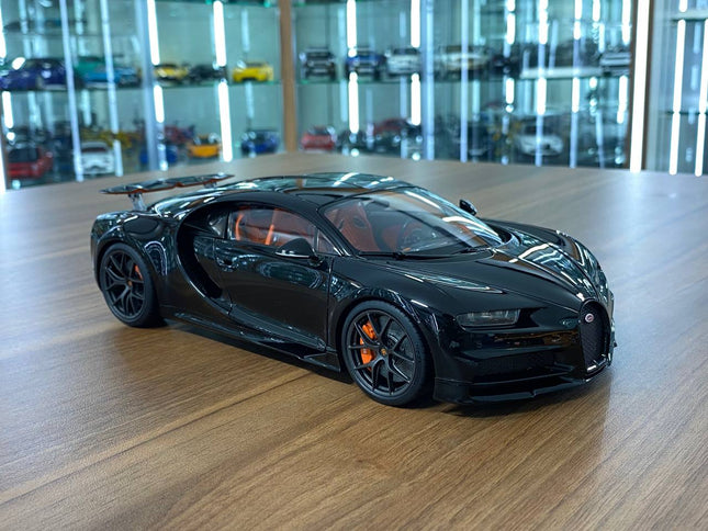 AutoArt Bugatti Chiron Sport 2019 Nocturne Black 1:18 Diecast Model Car - detailed collector display model