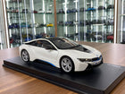 1/18 Diecast Full Opening – Minichamps Dealer Edition BMW i8 – Crystal White - detailed collector display model