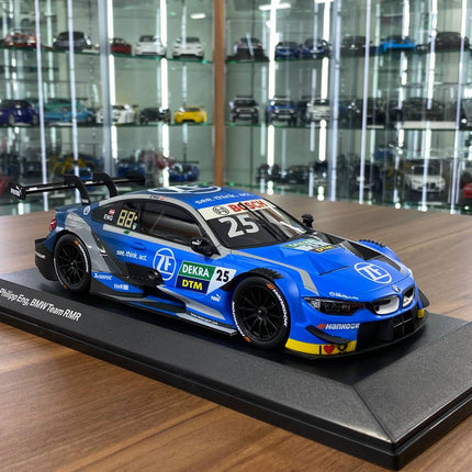 Minichamps BMW M4 DTM 2019 1:18 Diecast Model Car Blue Racing Decal - detailed collector display model