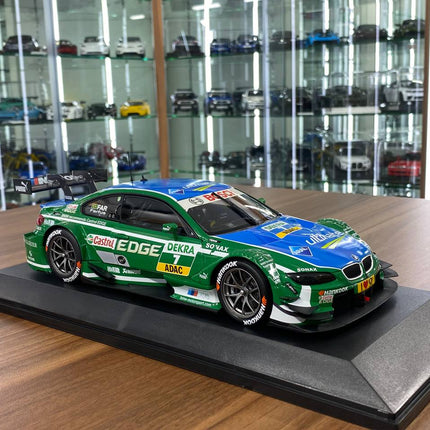 Minichamps BMW M3 DTM 2013 #7 1:18 Diecast Model Car Green - detailed collector display model