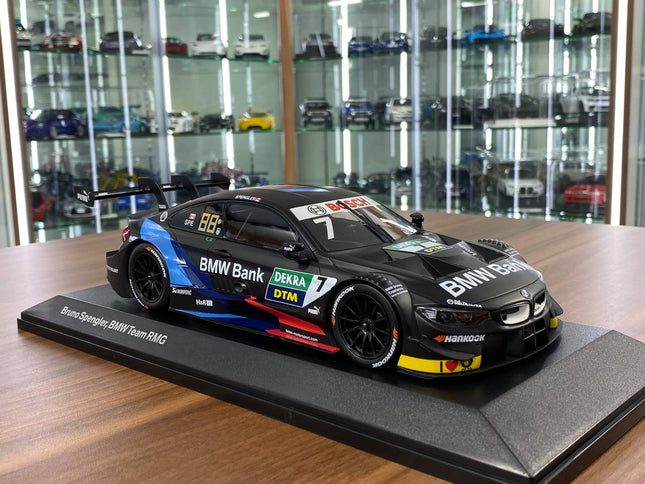 Minichamps 1:18 BMW M4 DTM 2019 #7 B. Spengler Matte Black Diecast Model - detailed collector display model