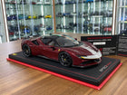 MR Collection 1:18 Ferrari SF90 Stradale Maroon Italian Flag Resin Model - detailed collector display model