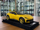 MR Collection Models Ferrari Purosangue 1/18 Resin Yellow Limited Edition 01/01 - detailed collector display model