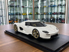 GT Spirit Koenigsegg CC850 1:18 White Resin Model Car Limited Edition - detailed collector display model