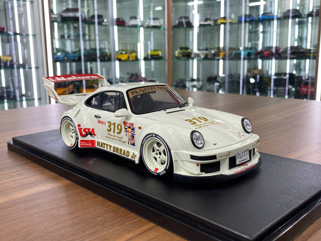 GT Spirit 1:18 Porsche RWB Natty Dread Junior #319 White Resin Model - detailed collector display model