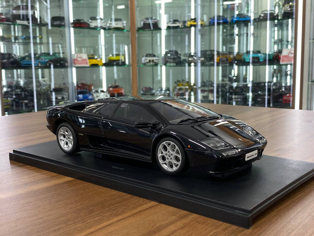 AutoArt Lamborghini Diablo 6.0 Metallic Black 1:18 Diecast Model Car - detailed collector display model