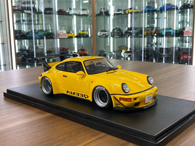 GT Spirit Porsche RWB KEEMA 1/18 Resin Model Yellow Limited Edition - detailed collector display model