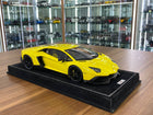 MR Collection 1:18 Lamborghini Aventador 50th Anniversario Yellow Resin Model - detailed collector display model