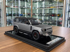 MotorHelix Land Rover Defender 110 1:18 Resin Model Matt Grey - detailed collector display model