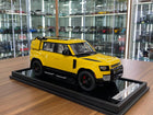 MotorHelix 1:18 Resin Land Rover Defender 110 Desert Yellow Limited - detailed collector display model