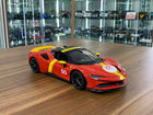 Bburago 1/18 Ferrari SF90 Stradale Assetto Fiorano Diecast Red/Yellow - detailed collector display model