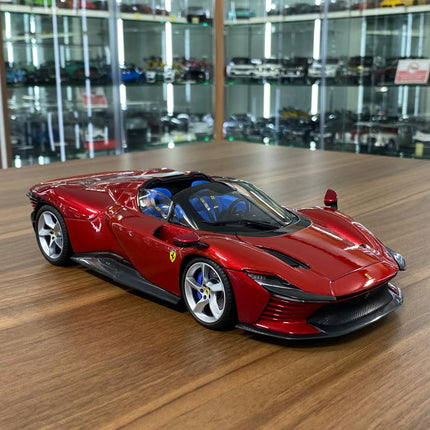 Bburago Ferrari Daytona SP3 1/18 Diecast Full Opening Glossy Red - detailed collector display model