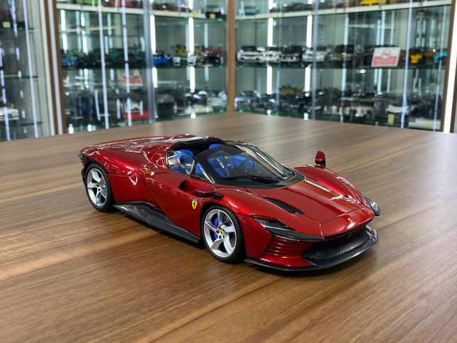 Bburago Ferrari Daytona SP3 1/18 Diecast Full Opening Glossy Red - detailed collector display model