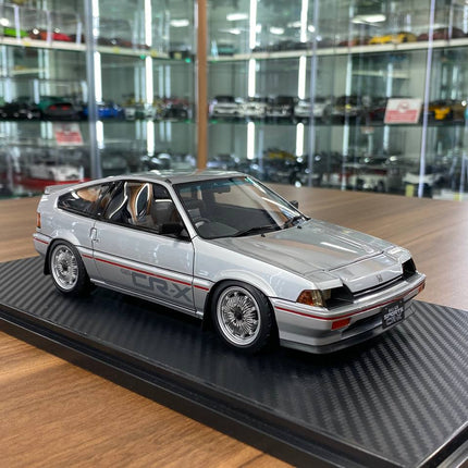 Ignition Model 1/18 Honda CRX Resin Silver Miniature Car - detailed collector display model