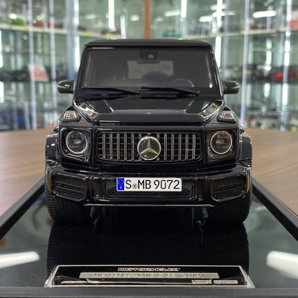 MotorHelix 1:18 Resin Mercedes-Benz AMG G63 Bitcoin Black - studio product photo of the scale model