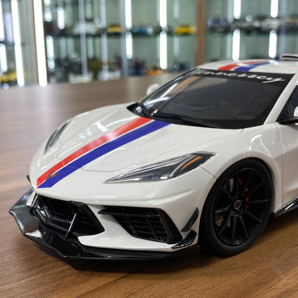 GT Spirit Chevrolet Corvette C8 Henn-Vette 1:18 White Resin Model - collector edition scale model