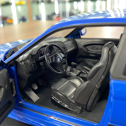 Solido 1/18 Diecast BMW M3 E36 Coupe 1990 Blue - detailed die-cast style model