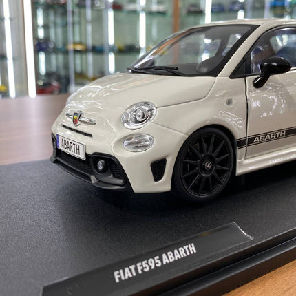 Solido 1/18 Diecast FIAT F595 Abarth 2022 Ghiaccio White - detailed die-cast style model