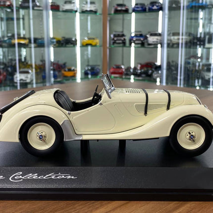 Minichamps BMW 328 Roadster 1938 1:18 White Diecast Model Car - collectible scale model car