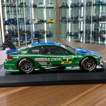 Minichamps BMW M3 DTM 2013 #7 1:18 Diecast Model Car Green - collectible scale model car