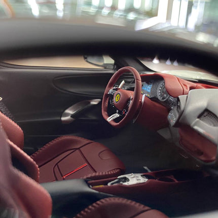 1/18 BBR Ferrari SF90 Stradale Resin Model Gloss Avus White - showroom-quality model replica