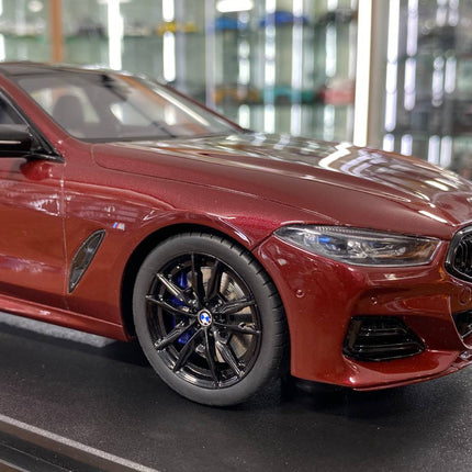 GT Spirit 1/18 BMW M850i Gran Coupe xDrive M Performance Diecast Model Dark Red - scale model for display