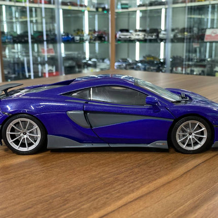 1/18 Diecast McLaren 600LT Coupe Purple Solido Miniature Model Car - scale model for display