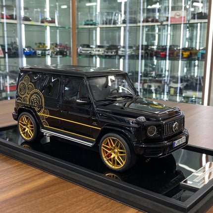 MotorHelix 1:18 Resin Mercedes-Benz AMG G63 Bitcoin Black - detailed collector display model