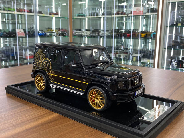 MotorHelix 1:18 Resin Mercedes-Benz AMG G63 Bitcoin Black - detailed collector display model