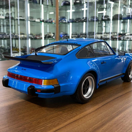 Minichamps 1/12 Porsche 911 Turbo 1977 Mexico Blue Diecast Model - fine detailed model replica