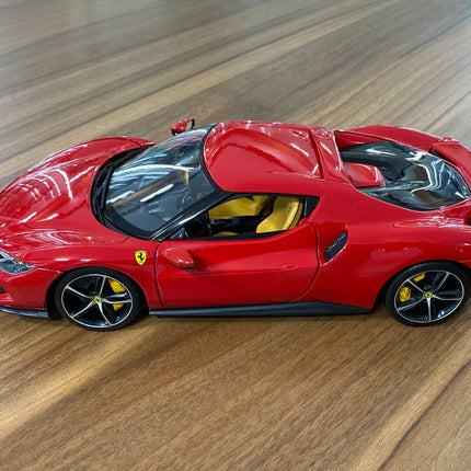 Bburago Ferrari 296 GTB 1/18 Red Diecast Model Car - scale model for display