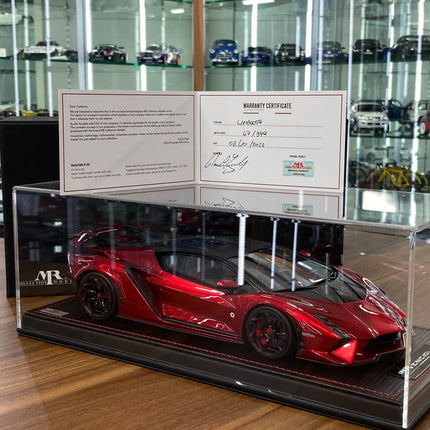 MR Collection Lamborghini Invencible 1/18 Resin Model Rosso Efesto - hand-finished display model
