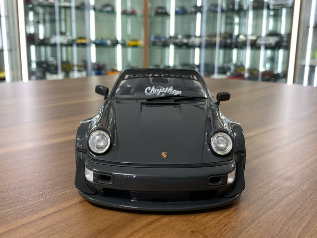 GT Spirit Porsche Speedster RWB 1:18 Yabai Gray Resin Model - studio product photo of the scale model