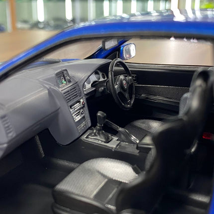 Solido 1/18 Nissan Skyline GT-R R34 Blue Diecast Model - detailed die-cast style model