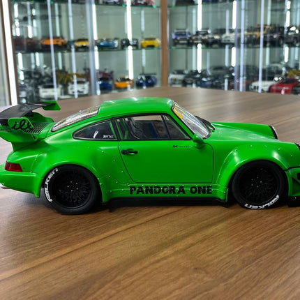 Solido 1/18 Diecast Porsche 964 RWB - PANDORA ONE 2011 Green - collectible scale model car
