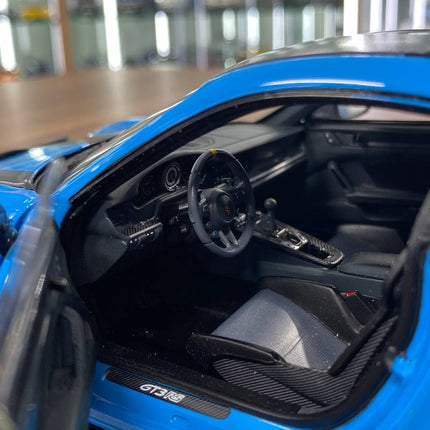 Minichamps Porsche 911 992 GT3 RS 2024 Weissach Paket 1:18 Diecast Model Blue - showroom-quality model replica