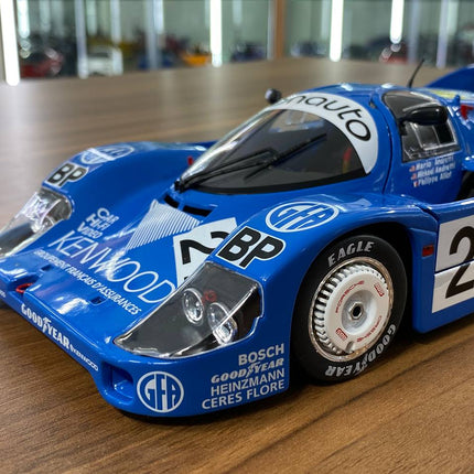 Solido Porsche 956LH-24H 1983 1/18 Diecast Model Car Blue - detailed die-cast style model